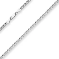 3,8mm Fantasiekette Silberkette Collier Halskette aus 925 Silber 45cm