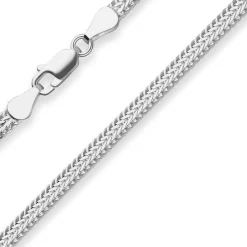 3,8mm Fantasiekette Silberkette Collier Halskette aus 925 Silber 45cm