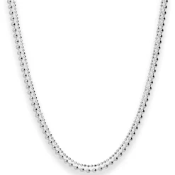 2,6mm Fantasiekette Silberkette Collier Halskette aus 925 Silber rhodiniert 45cm