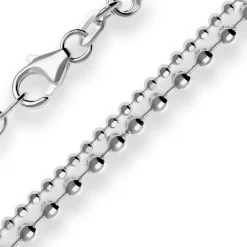 2,6mm Fantasiekette Silberkette Collier Halskette aus 925 Silber rhodiniert 45cm