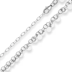 3mm Fantasiekette Silberkette Collier Halskette aus 925 Silber rhodiniert 38cm