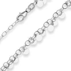 3mm Fantasiekette Silberkette Collier Halskette aus 925 Silber rhodiniert 38cm