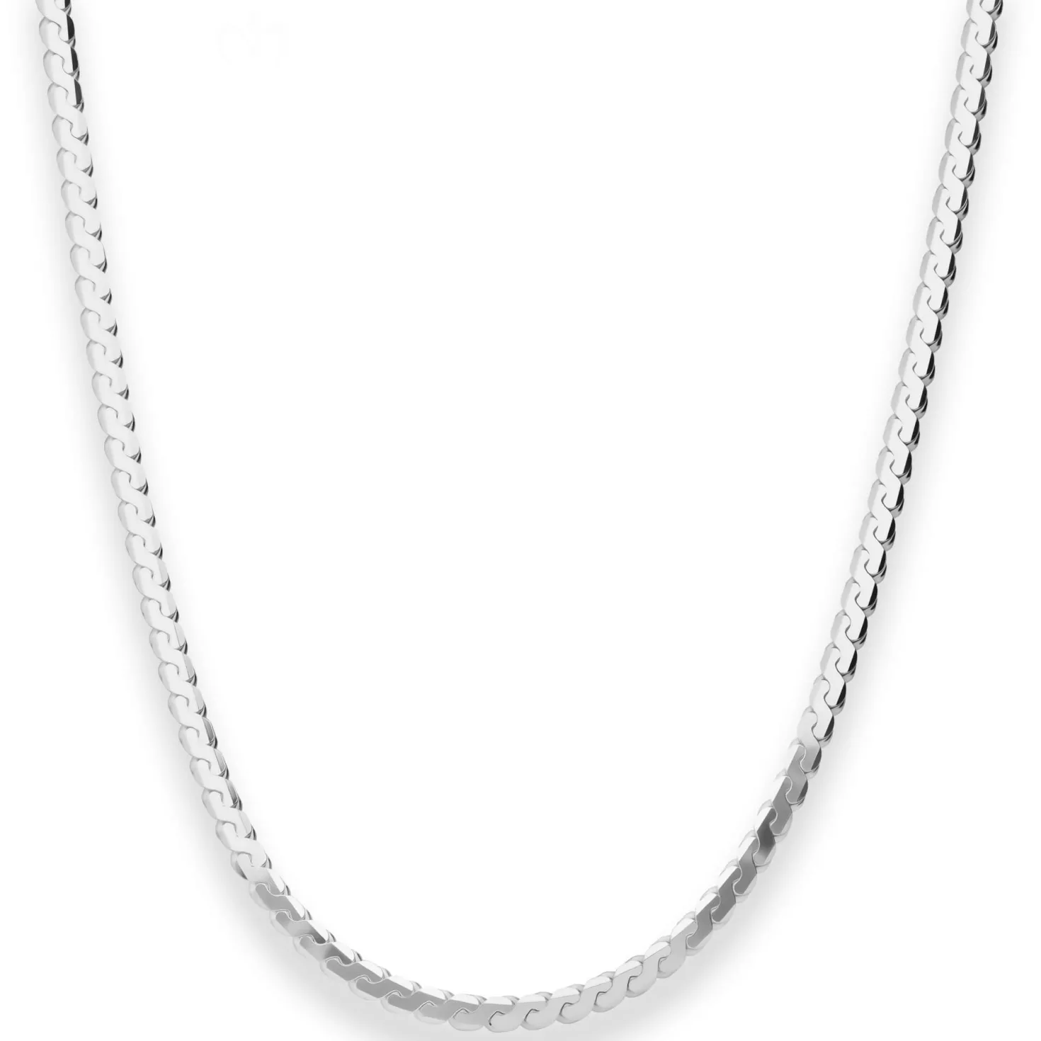 3,5mm Fantasiekette Silberkette Collier Halskette aus 925 Silber 50cm