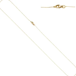 0,4mm feine Ankerkette Kette Halskette aus 750 Gold Gelbgold 45cm