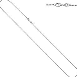 0,9mm feine Doppelankerkette Halskette Collier aus 950 Platin 45cm Platinkette