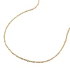 0,6mm feine Kette Phantasiekette Halsschmuck, 585 Gold Gelbgold, 42cm, Damen