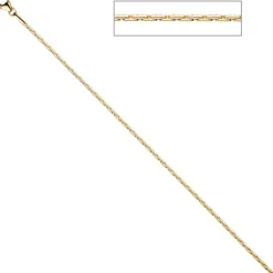 1,7mm feine Kobrakette Halskette Collier aus 333 Gold Gelbgold oval Damen 50cm