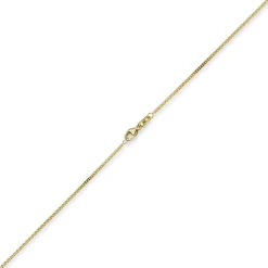 1mm feine Panzerkette 585 Gold Gelbgold, Kette Collier Halskette, 50cm