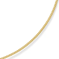 1mm feine Panzerkette 585 Gold Gelbgold, Kette Collier Halskette, 45cm