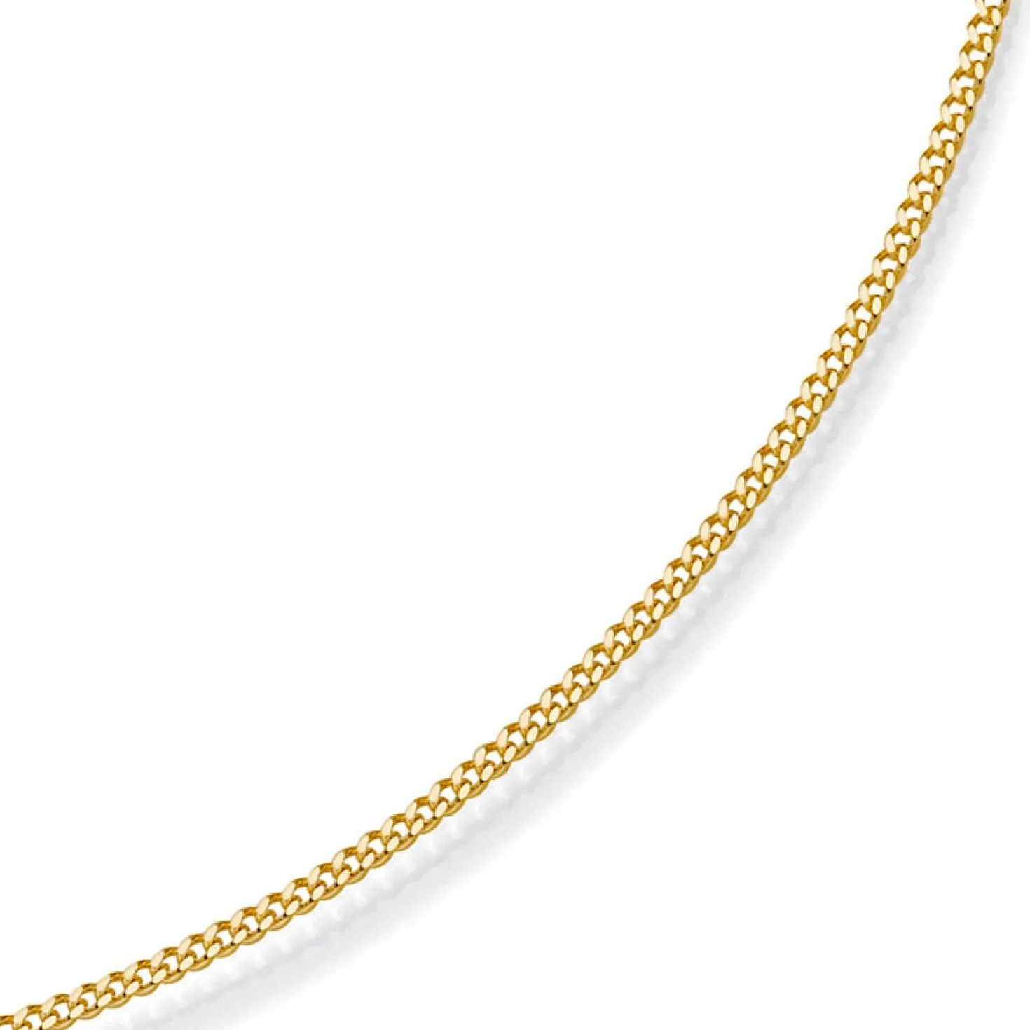 1mm feine Panzerkette 585 Gold Gelbgold, Kette Collier Halskette, 42cm