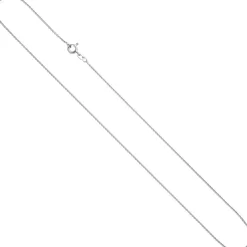 1,1mm feine Rundanker-Kette Halskette Collier aus 925 Silber rhodiniert 45cm