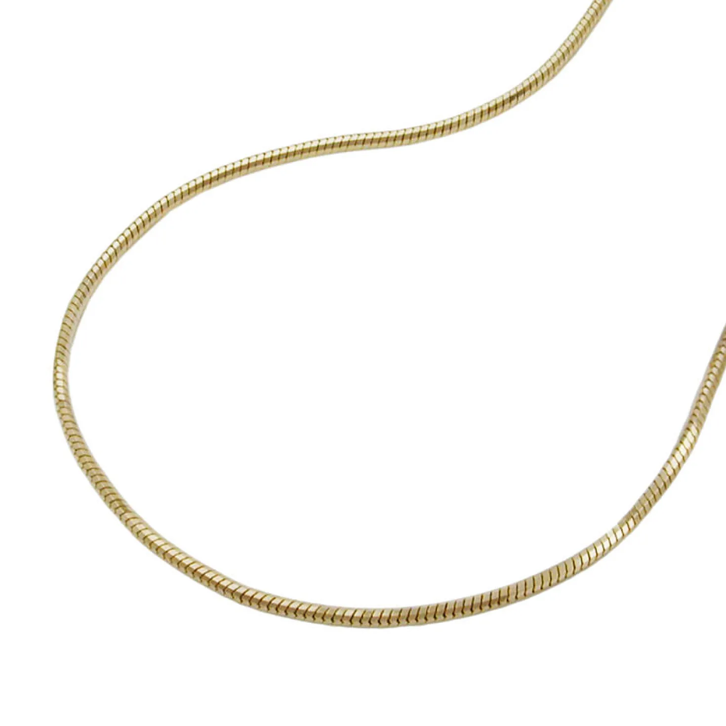 0,8mm feine Schlangenkette Halskette Collier 5-kant 9Kt 375 Gold Gelbgold 42cm