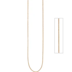 0,8mm feine Venezianerkette Kette Collier aus 925 Silber rotgold vergoldet 45cm