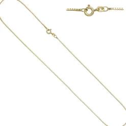 0,9mm feine Venezianerkette Kette Collier Halskette 925 Silber vergoldet 45cm