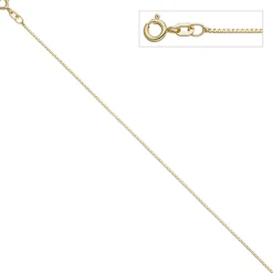 0,9mm feine Venezianerkette Kette Collier Halskette 925 Silber vergoldet 42cm