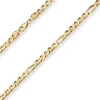 6mm Figarokette diamantiert Collier Halskette aus 585 Gold Gelbgold 60cm