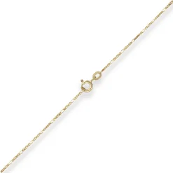 1,1mm Figarokette diamantiert Collier Halskette aus 585 Gold Gelbgold 42cm