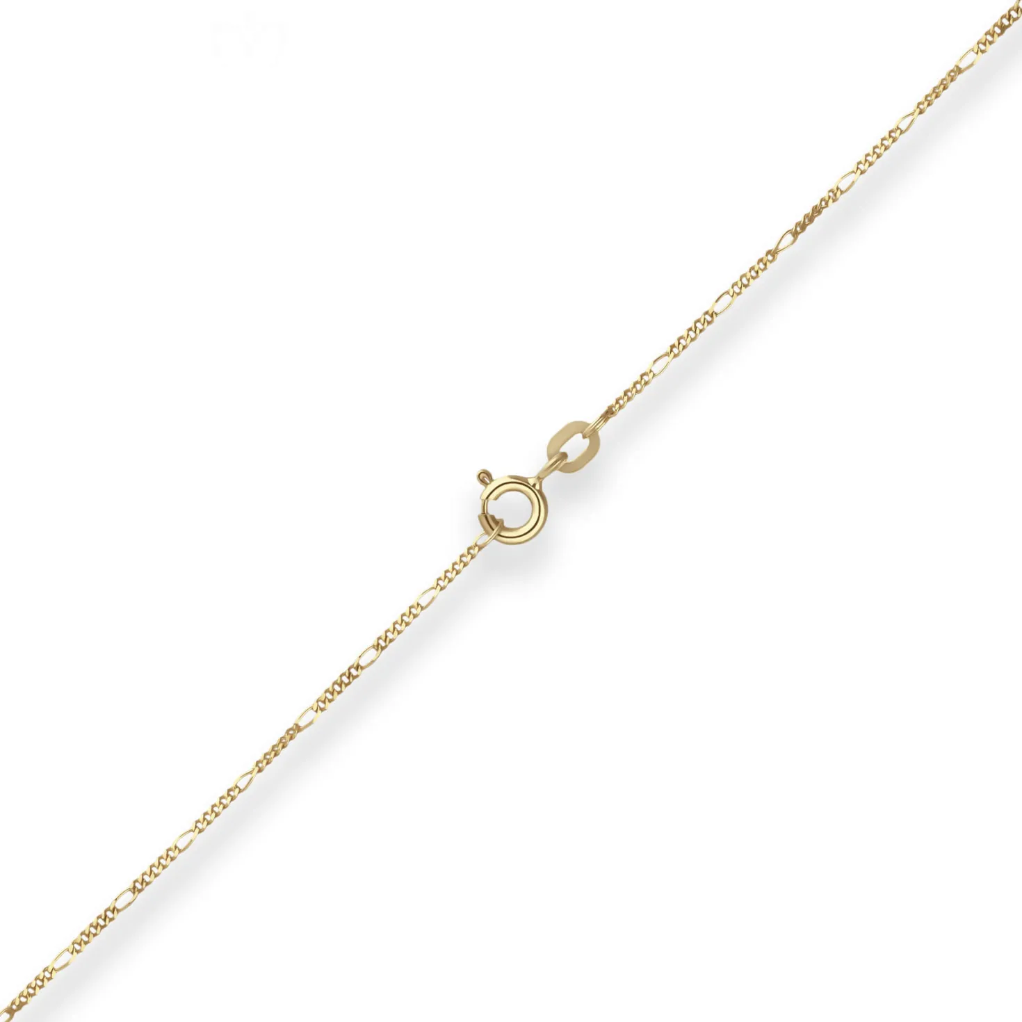 1,1mm Figarokette diamantiert Collier Halskette aus 585 Gold Gelbgold 36cm