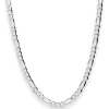 4,9mm Figarokette diamantiert Collier Halskette aus 925 Silber rhodiniert 50cm