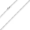 1,9mm Figarokette diamantiert Collier Halskette aus 925 Silber rhodiniert 55cm