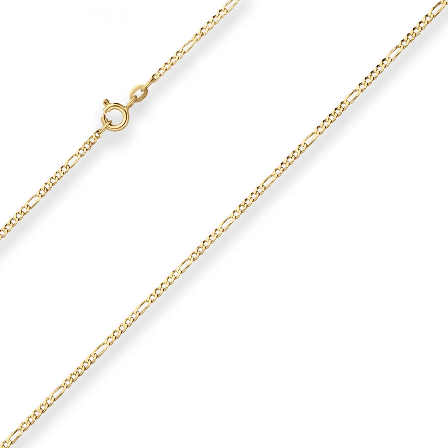 1,9mm Figarokette diamantiert Kette Collier Halskette aus 585 Gold Gelbgold 55cm