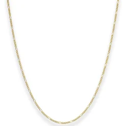 1,5mm Figarokette diamantiert Kette Collier Halskette aus 585 Gold Gelbgold 42cm