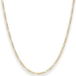 1,9mm Figarokette diamantiert Kette Collier Halskette aus 333 Gold Gelbgold 50cm