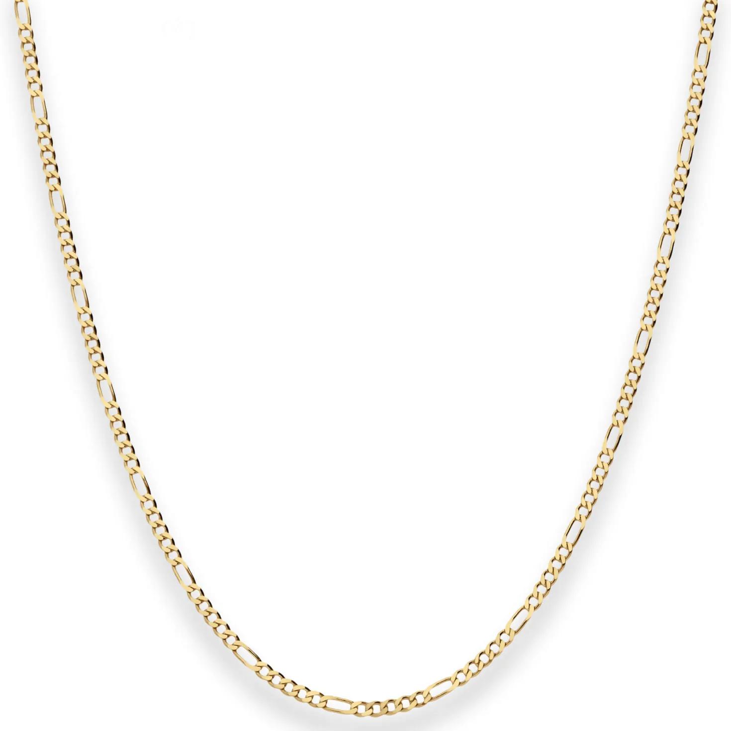 1,9mm Figarokette diamantiert Kette Collier Halskette aus 333 Gold Gelbgold 50cm