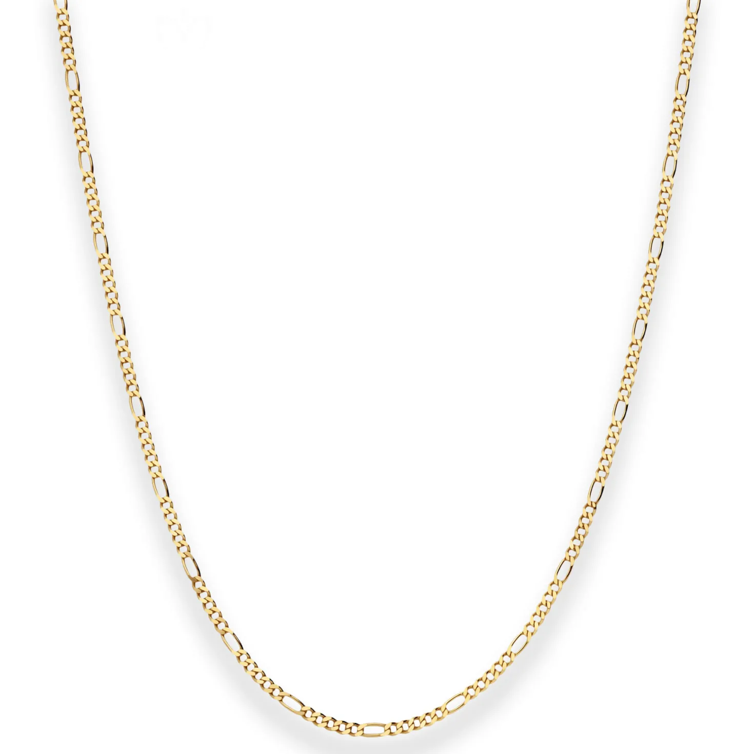 1,9mm Figarokette diamantiert Kette Collier Halskette aus 375 Gold Gelbgold 50cm