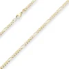 3,4mm Figarokette diamantiert Kette Collier Halskette aus 333 Gold Gelbgold 45cm