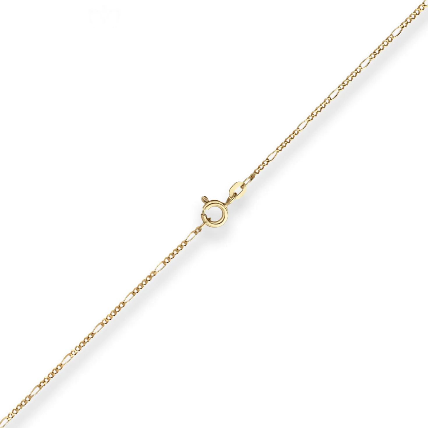 1,5mm Figarokette diamantiert Kette Collier Halskette aus 333 Gold Gelbgold 38cm