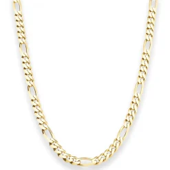 5,7mm Figarokette diamantiert Kette Collier Halskette aus 333 Gold Gelbgold 55cm