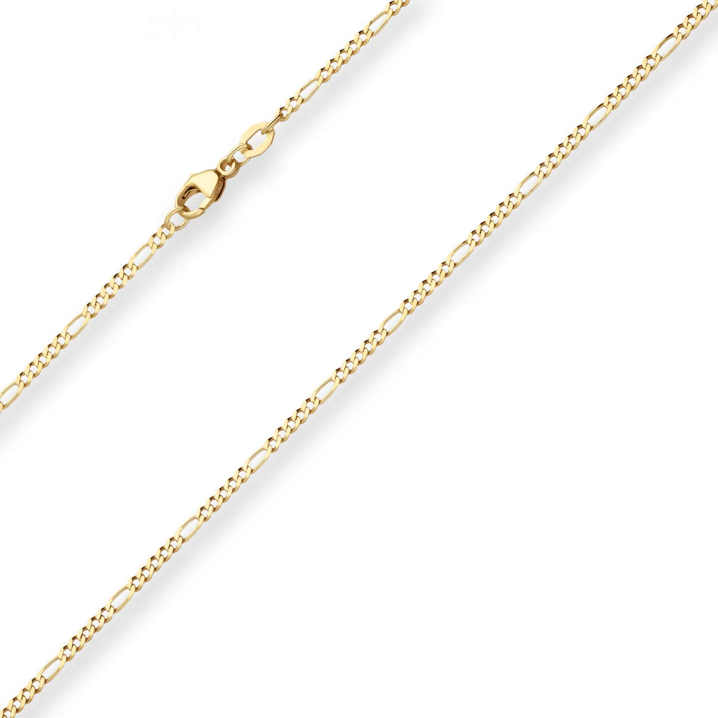 1,9mm Figarokette diamantiert Kette Collier Halskette aus 585 Gold Gelbgold 50cm