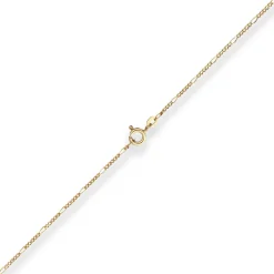 1,5mm Figarokette diamantiert Kette Collier Halskette aus 333 Gold Gelbgold 36cm