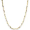 3,4mm Figarokette diamantiert Kette Collier Halskette aus 333 Gold Gelbgold 50cm