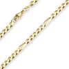 5,7mm Figarokette diamantiert Kette Collier Halskette aus 333 Gold Gelbgold 60cm