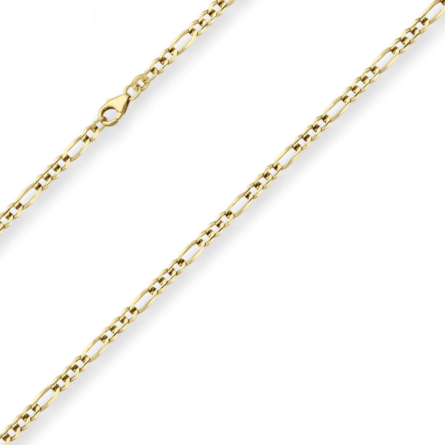 3,4mm Figarokette Goldkette Collier Halskette aus 333 Gold Gelbgold 75cm