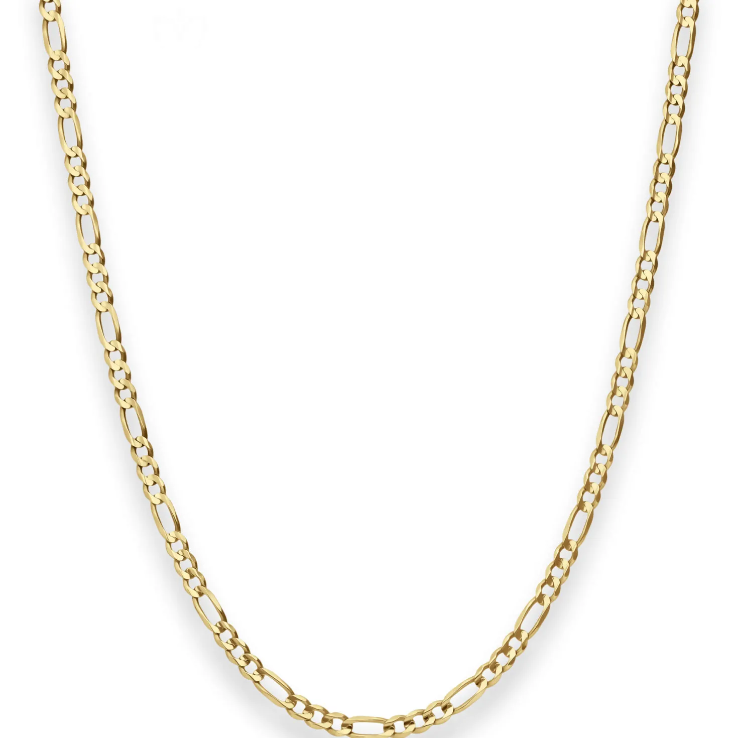 3,4mm Figarokette Goldkette Collier Halskette aus 375 Gold Gelbgold 55cm