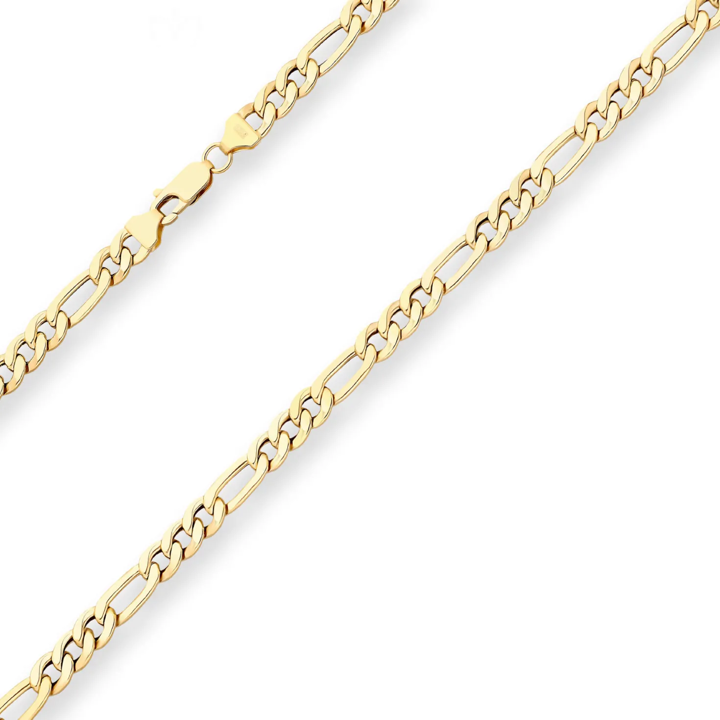5,7mm Figarokette Goldkette Collier Halskette aus 750 Gold Gelbgold 50cm