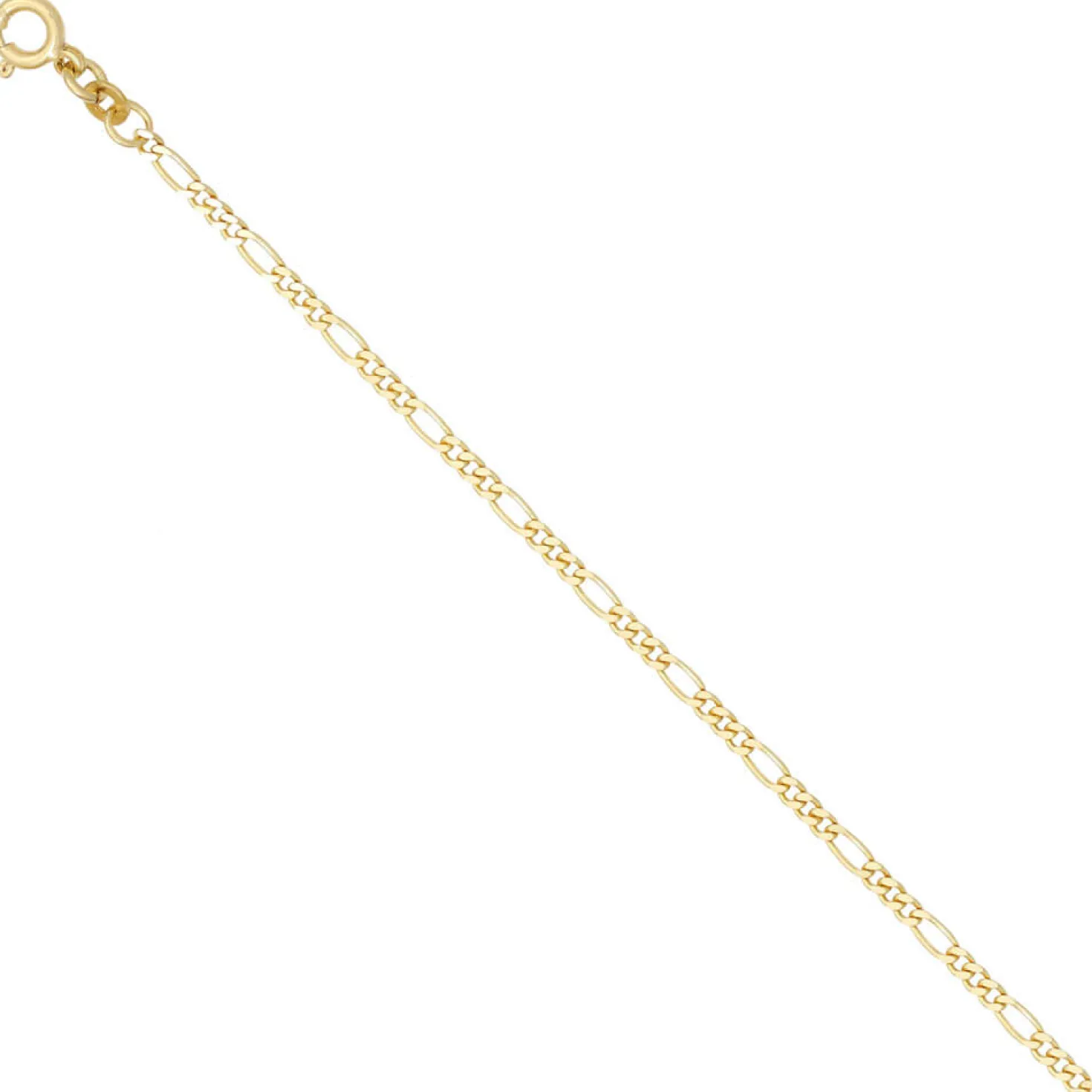 2,3mm Figarokette Halskette Collier Goldkette 333 Gold Gelbgold massiv 45cm