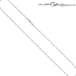 1,7mm Figarokette Halskette Collier Goldkette 585 Gold Weißgold 45cm