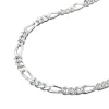 2mm Figarokette Kette Collier, 925 Silber, Silberkette, 45cm,