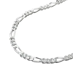 2mm Figarokette Kette Collier, 925 Silber, Silberkette, 45cm,