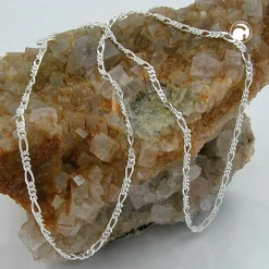2mm Figarokette Kette Collier, 925 Silber, Silberkette, 45cm,