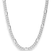 5,9mm Figarokette Silberkette Collier Halskette aus 925 Silber 50cm
