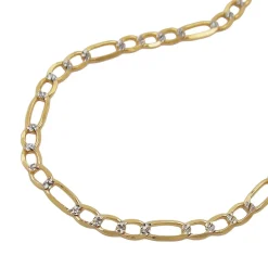 2,7mm Figaro-Panzerkette Halskette Collier Kette, 585 Gold, 45cm