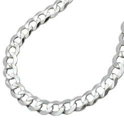 4,8mm Flach-Panzerkette Kette Collier Halsschmuck, oval, 925 Silber, 55cm