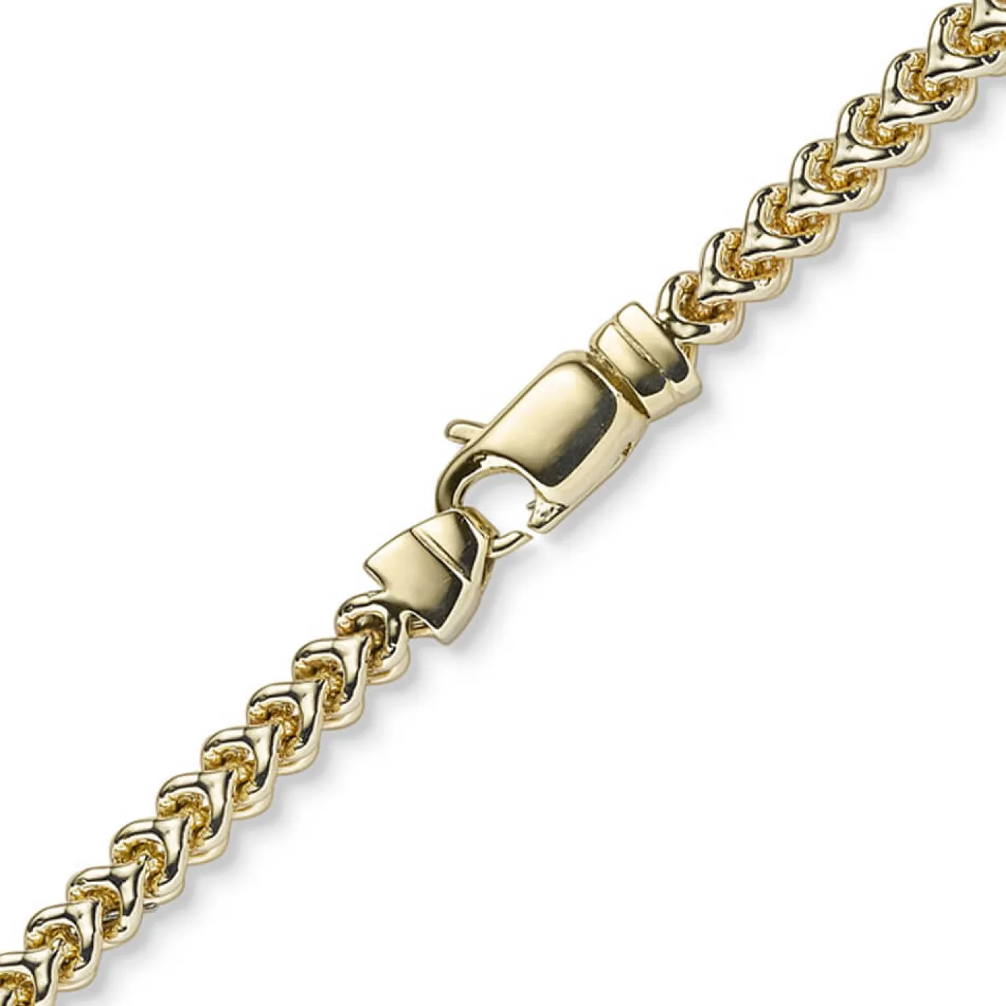 4,5mm Franco Kette Halskette Collier aus 585 Gold Gelbgold massiv 70cm