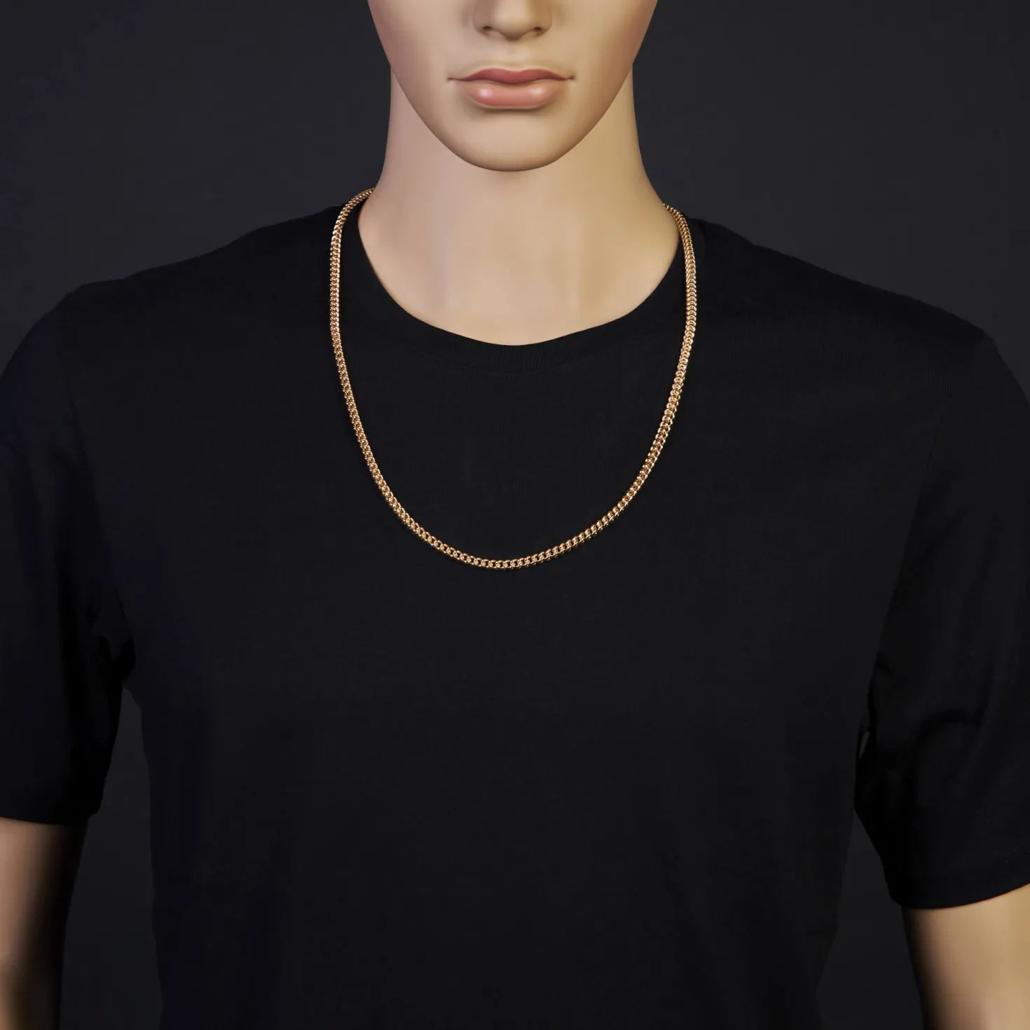 4,5mm Franco Kette Halskette Collier aus 585 Gold Gelbgold massiv 70cm