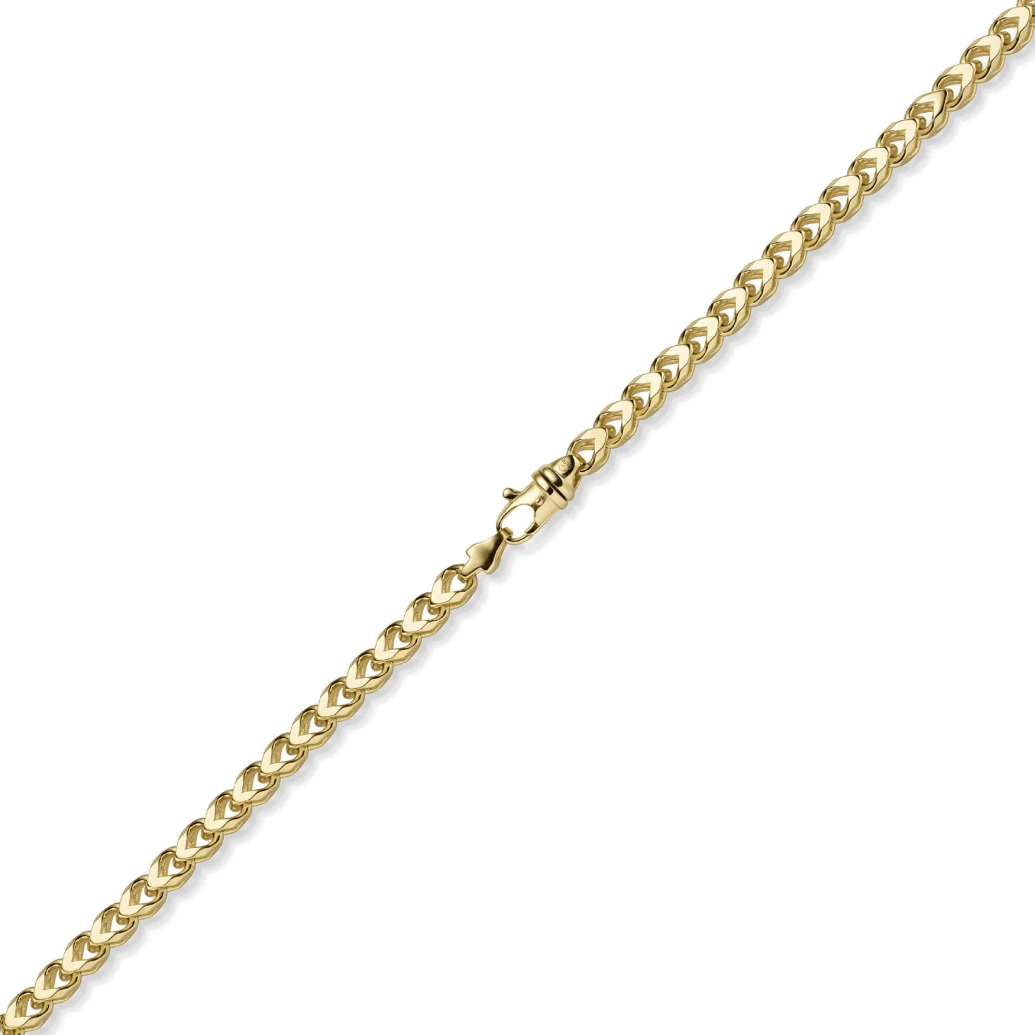 6,5mm Franco Kette Halskette Collier aus 585 Gold Gelbgold massiv 65cm Herren